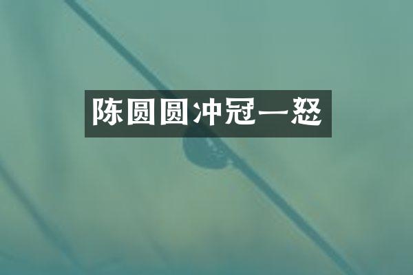 陈圆圆冲冠一怒