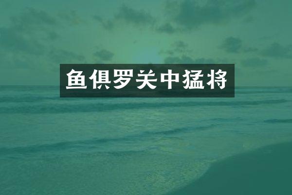 鱼俱罗关中猛将