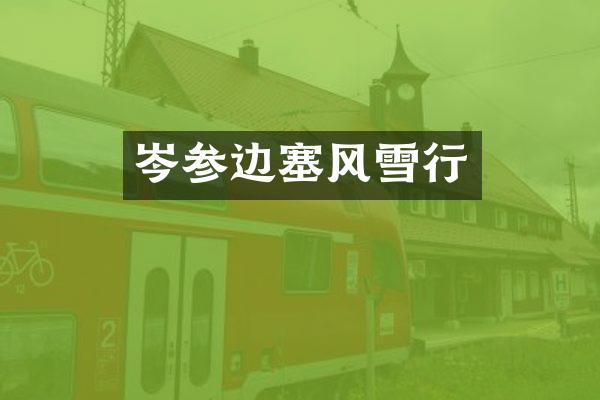 岑参边塞风雪行