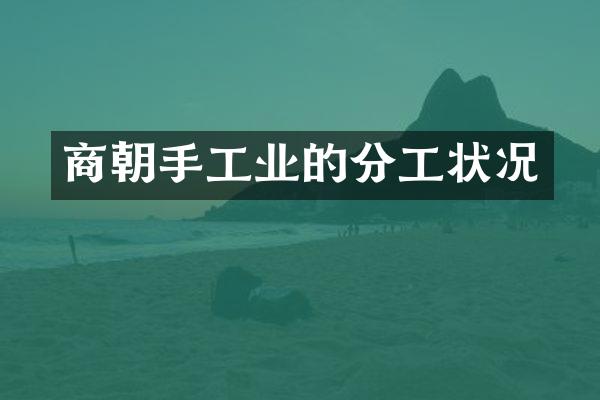 商朝手工业的分工状况