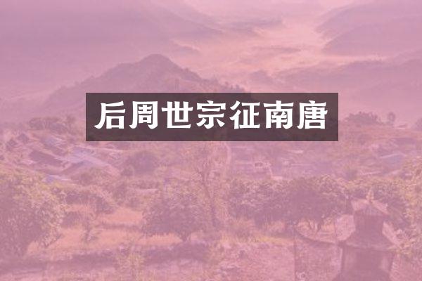 后周世宗征南唐