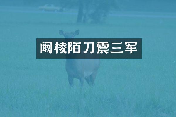 阚棱陌刀震三军