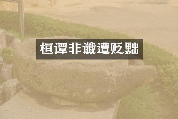 桓谭非谶遭贬黜