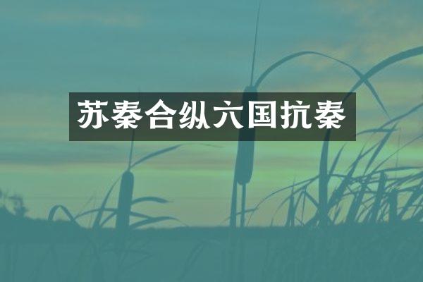 苏秦合纵六国抗秦