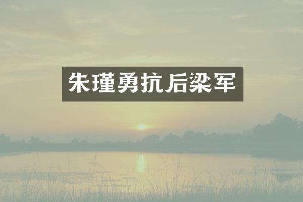 朱瑾勇抗后梁军