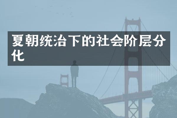 夏朝统治下的社会阶层分化