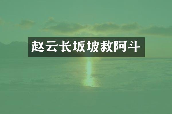 赵云长坂坡救阿斗