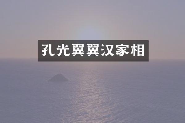 孔光翼翼汉家相