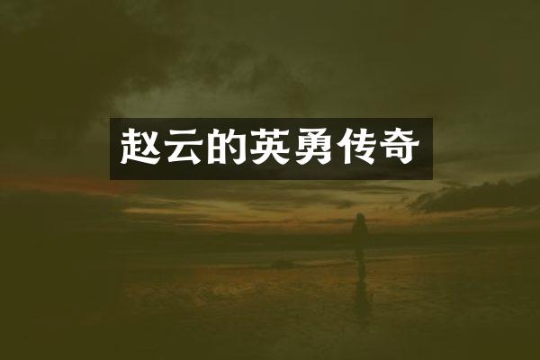 赵云的英勇传奇