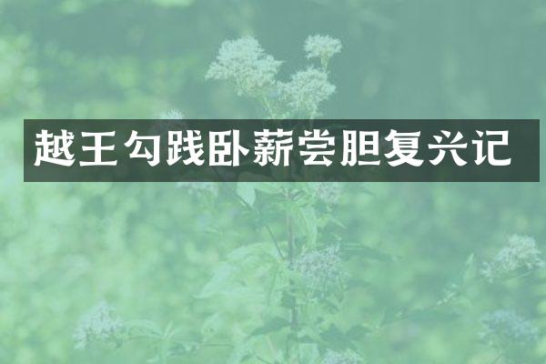 越王勾践卧薪尝胆复兴记