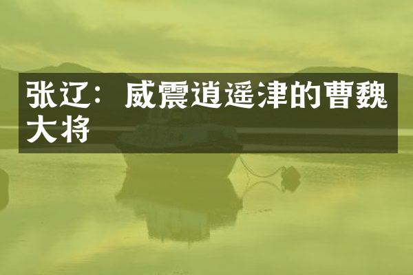 张辽：威震逍遥津的曹魏大将
