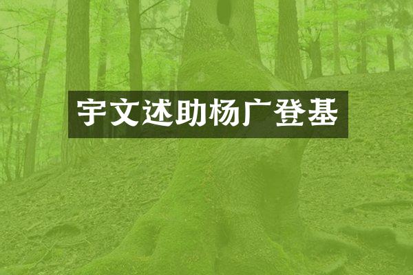 宇文述助杨广登基