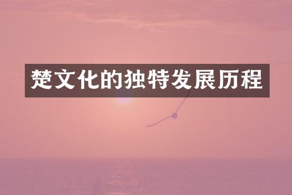 楚文化的独特发展历程