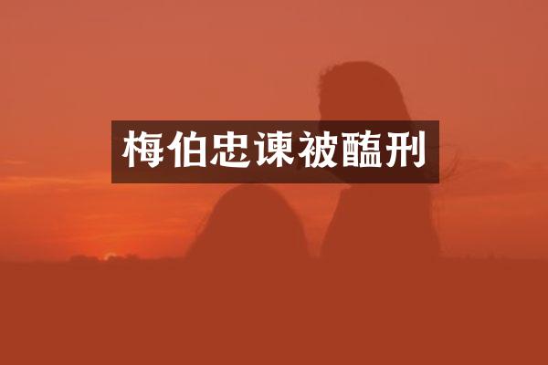梅伯忠谏被醢刑