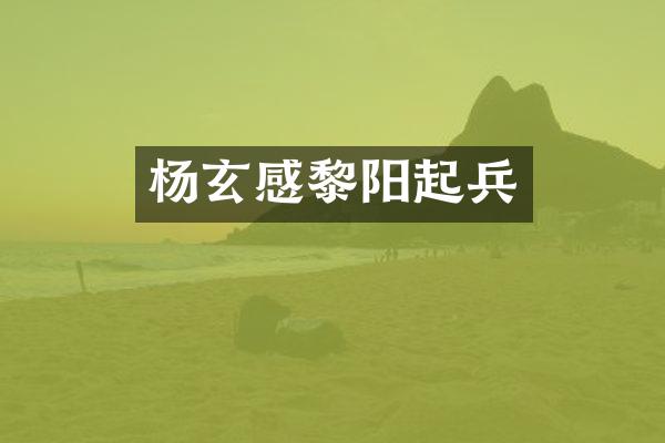 杨玄感起兵