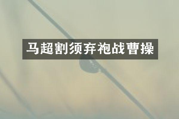 马超割须弃袍战曹操