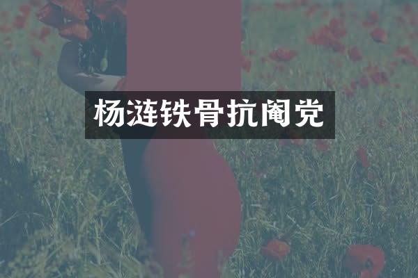 杨涟铁骨抗阉党