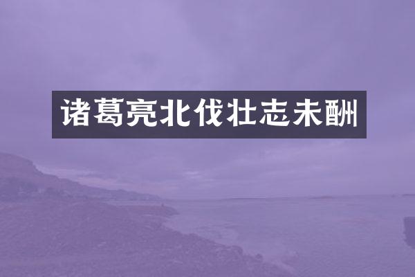 诸葛亮北伐壮志未酬