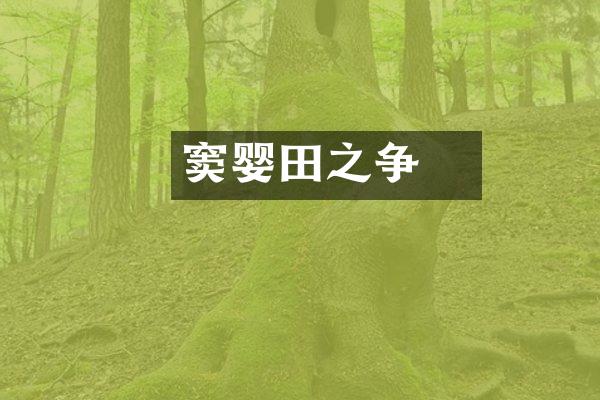 窦婴田蚡之争