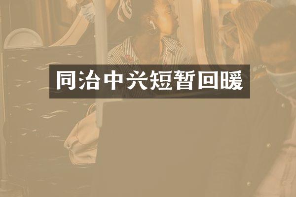 同治中兴短暂回暖
