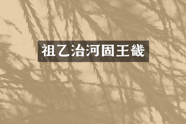 祖乙治河固王畿