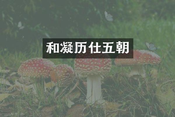 和凝历仕五朝