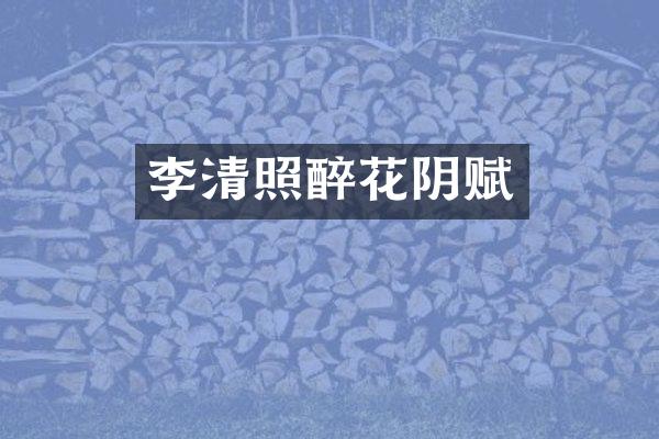 李清照醉花阴赋