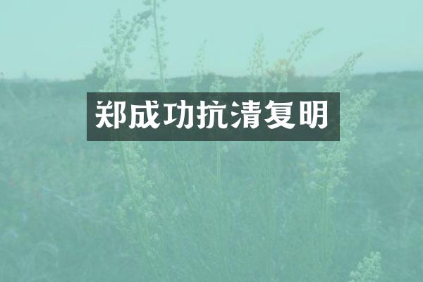 郑成功抗清复明