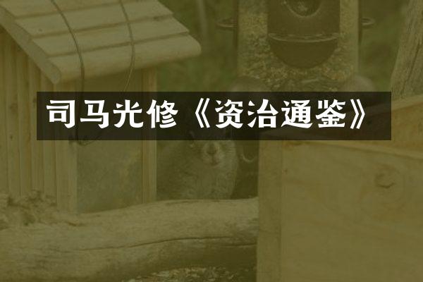 司马光修《资治通鉴》