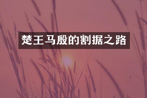 楚王马殷的割据之路