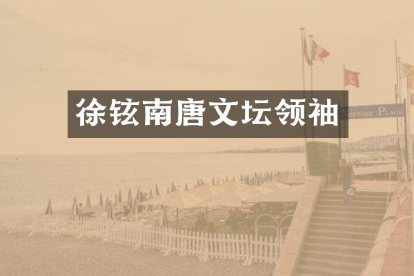 徐铉南唐文坛