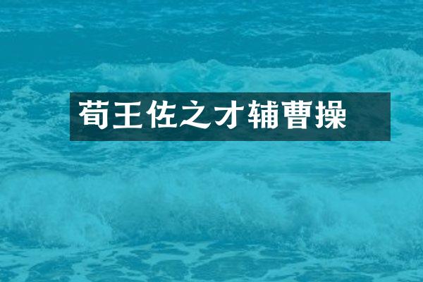 荀彧王佐之才辅曹操