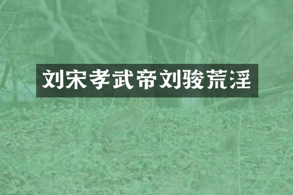 刘宋孝武帝刘骏