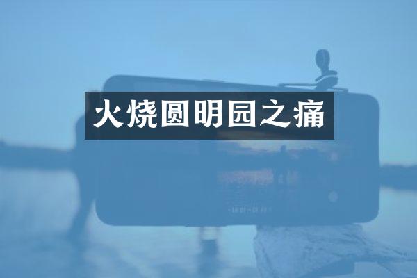 火烧圆明园之痛