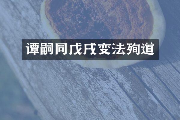 谭嗣同戊戌变法殉道