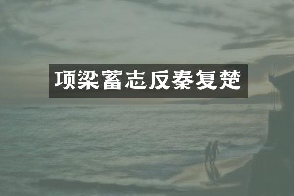 项梁蓄志反秦复楚