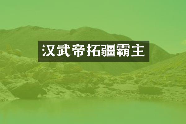 汉武帝拓疆霸主