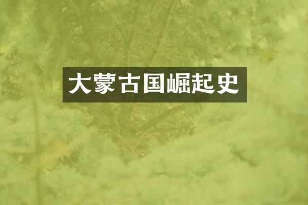 大蒙古国崛起史