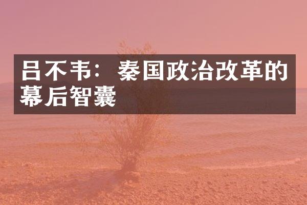 吕不韦：秦国政治改革的幕后智囊