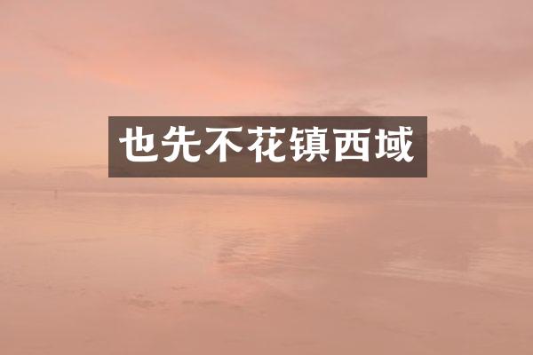 也先不花镇西域