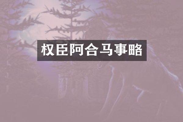 权臣阿合马事略