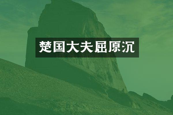 楚国大夫屈原沉