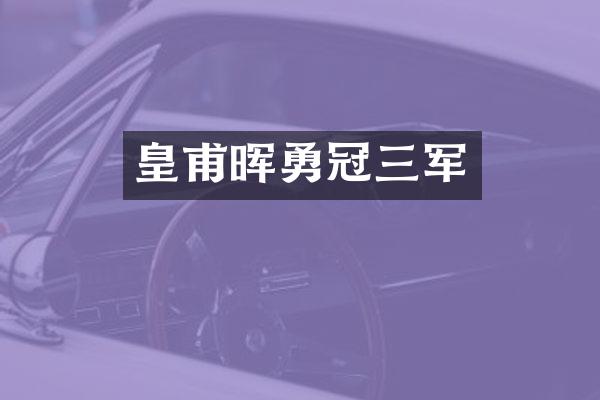 皇甫晖勇冠三军