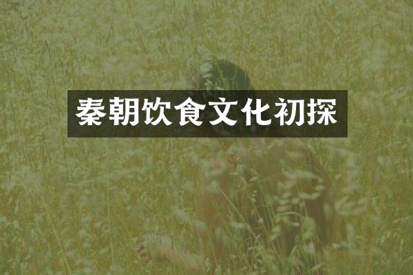 秦朝饮食文化初探