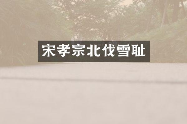 宋孝宗北伐雪耻