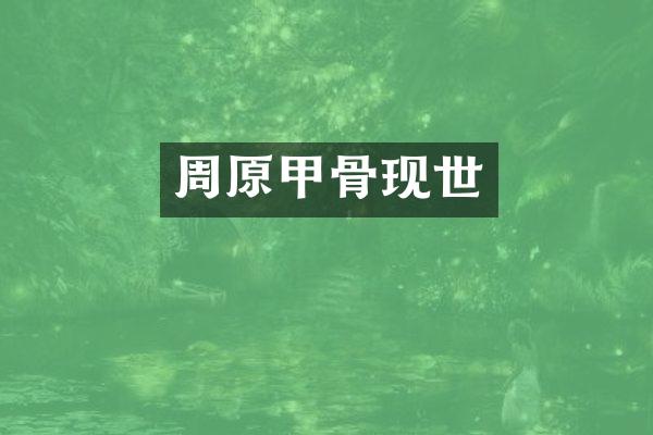 周原甲骨现世