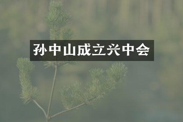 孙中山成立兴中会