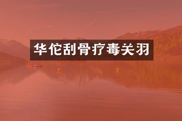 华佗刮骨疗毒关羽