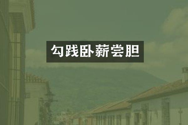 勾践卧薪尝胆