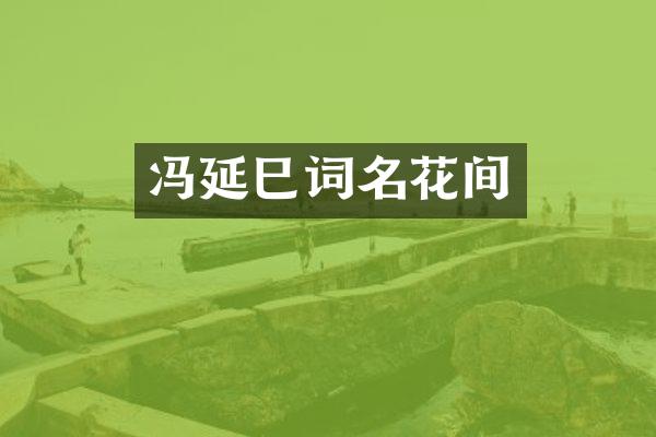 冯延巳词名花间